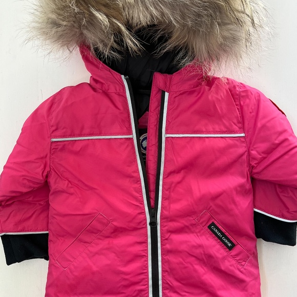 $550 Authentic Canada Goose Reese Winter Coat Down Jacket 6-12 Months Pink - Picture 1 of 7